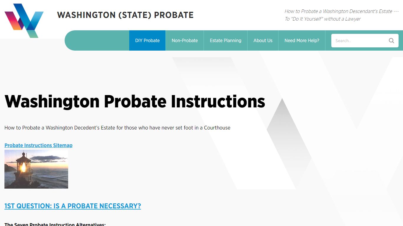 Washington Probate Instructions - How to Probate a Washington Decedent ...